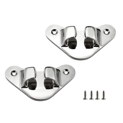 Marine Grade Stainless Steel 316 4-1/4"(108mm) Boat Straight Bow Chocks Yacht Deck Dock Mooring Rope Cleat Chock2PCS