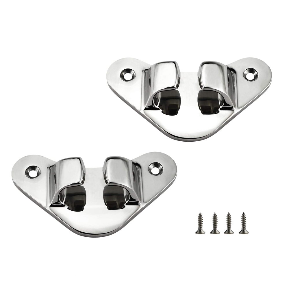 Marine Grade Stainless Steel 316 4-1/4"(108mm) Boat Straight Bow Chocks Yacht Deck Dock Mooring Rope Cleat Chock2PCS