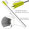 ZSHJGJR 12pcs Archery 30 Inch Target Flu-Flu Arrows Spine 400 Mix Carbon Arrows Hunting Target Arrows with 4 Feathers 100 Grain Judo Arrowheads for Hunting Shooting (Yellow Arrow+Judo Blunt Tip) view 2