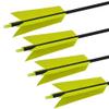 ZSHJGJR 12pcs Archery 30 Inch Target Flu-Flu Arrows Spine 400 Mix Carbon Arrows Hunting Target Arrows with 4 Feathers 100 Grain Judo Arrowheads for Hunting Shooting (Yellow Arrow+Judo Blunt Tip) view 3