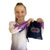 LIL'FOX 8"x10" Drawstring Gymnastics SMALL GRIP BAG 26x20cm | Lightweight Bag for Personal Equipment | Shiny Foil Rhinestones view 4