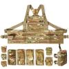 Akmax.cn MT Tactical MOLLE Adjustable Chest Rig Vest with Leg Pack Lightweight Military Vest for Men, OCP Camouflage view 2