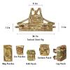 Akmax.cn MT Tactical MOLLE Adjustable Chest Rig Vest with Leg Pack Lightweight Military Vest for Men, OCP Camouflage view 3