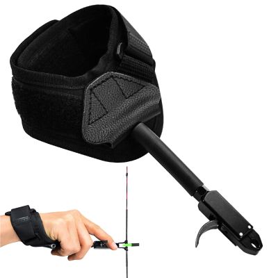 Compound Bow Release Aid Trigger Adult Archery Right Left Hand Adjustable Black Color Wrist Strap Pack of 1