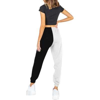 Andongnywell Womens Yoga Pants Wide Leg Sweatpants Bootleg Pants with Muti Pockets Comfy Drawstring Lounge (Black,X-Large)