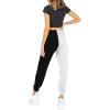 Andongnywell Womens Yoga Pants Wide Leg Sweatpants Bootleg Pants with Muti Pockets Comfy Drawstring Lounge (Black,X-Large) view 1