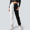 Andongnywell Womens Yoga Pants Wide Leg Sweatpants Bootleg Pants with Muti Pockets Comfy Drawstring Lounge (Black,X-Large) view 2