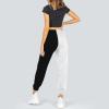 Andongnywell Womens Yoga Pants Wide Leg Sweatpants Bootleg Pants with Muti Pockets Comfy Drawstring Lounge (Black,X-Large) view 4