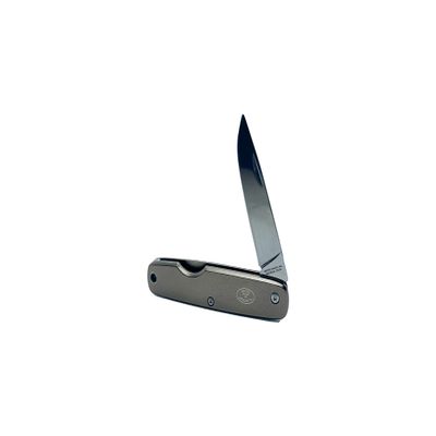 Moore Maker 3-1/2 Anodized Aluminum Knife 1107SS| Folding Pocket Knife with Anodized Aluminum Handle and Single Stainless Steel Blade | with Lanyard Hole