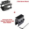 360 Tactical Single Rail Three Slot Barrel Mount Weave Picatinny Weaver Barrel Mount 3 Slot (Barrel Mount & Universal 21mm Weaver Rail) view 2