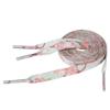 5Chaos Japanese Floral Shoelaces, Sakura Printed Plant Shoe Laces for Women Kids Girls, Fun Colorful Shoestring with Aglets 1Pair (31", 80CM) view 1