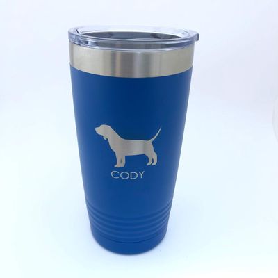 Custom Tumbler Choose Your Pet Breed 20oz Double Wall Insulated 9 Colors (Beagle)