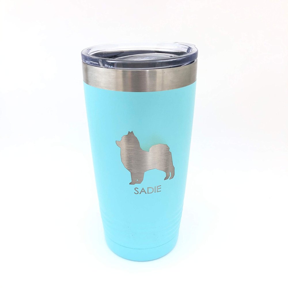Custom Tumbler Choose Your Pet Breed 20oz Double Wall Insulated 9 Colors (Pomeranian)