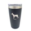 Custom Tumbler Choose Your Pet Breed 20oz Double Wall Insulated 9 Colors (Doberman) view 1