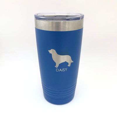 Custom Tumbler Choose Your Pet Breed 20oz Double Wall Insulated 9 Colors (Golden Retriever)