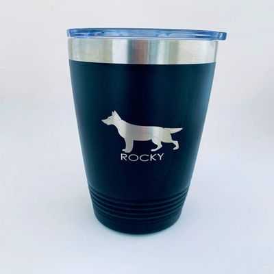 Custom Tumbler Choose Your Pet Breed 20oz Double Wall Insulated 9 Colors (German Shepherd)