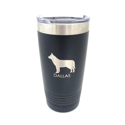 Custom Tumbler Choose Your Pet Breed 20oz Double Wall Insulated 9 Colors (Siberian Husky)