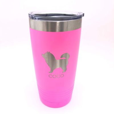 Custom Tumbler Choose Your Pet Breed 20oz Double Wall Insulated 9 Colors (Chow Chow)