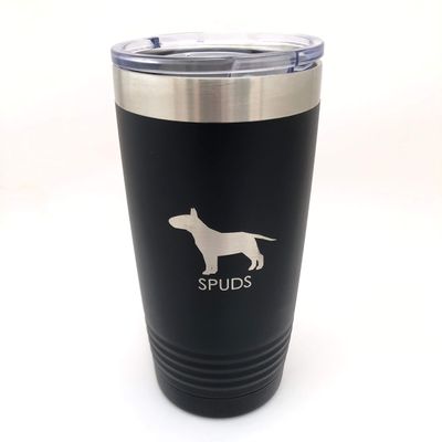 Custom Tumbler Choose Your Pet Breed 20oz Double Wall Insulated 9 Colors (Bull Terrier)