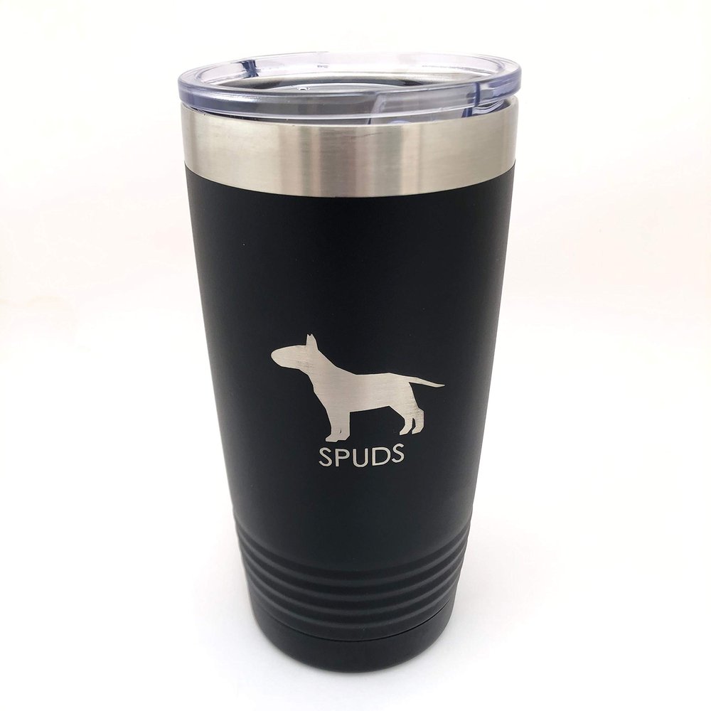 Custom Tumbler Choose Your Pet Breed 20oz Double Wall Insulated 9 Colors (Bull Terrier)