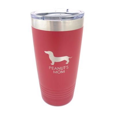 Custom Tumbler Choose Your Pet Breed 20oz Double Wall Insulated 9 Colors (Dachshund)