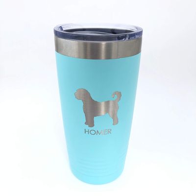 Custom Tumbler Choose Your Pet Breed 20oz Double Wall Insulated 9 Colors (Golden Doodle)