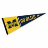 College Flags & Banners Co. Michigan Team University Wolverines Go Blue Pennant view 1