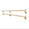 Pro-Gymnastics Ballet Barre 12 FT Long Double Bar White 1.5 Diameter - Fixed Height Wall Mount Ballet Barre System Traditional Wood, Home or Studio Ballet Bar, Dance, Stretch Bar, Dancing/Stretching view 4