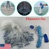 DENSTUS 10FT Fishing Cast Net Bait Easy Throw Hand Cast Strong Steel Sinker Nylon Mesh Bottom Spread Fish Nets Line Mesh view 2