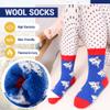 Eocom 6 Pairs Children's Winter Warm Wool Animal Crew Socks Kids Boys Girls Socks (Shark, 4-7X) view 3