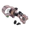 MILAEM Archery Compound Bow Sight 5 Pin 0.019" Fiber Optics Bow Sight with LED Sight Light for Right Hand and Left Hand (Camo)