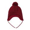 Girls Hats and Mitten Set Kids Toddler Baby Winter Hat Gloves Knit Earflap Beanie Warm Fleece Cap Wine Red view 4