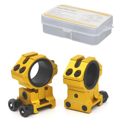 WestHunter Optics Adjustable Height Picatinny Scope Rings, 1 Inch 30 mm Precision Scope Mount | Gold
