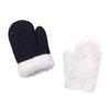 Hats and Gloves Set Boys Girls Kids Toddler Baby Winter Hat Mitten Knit Earflap Beanie Warm Fleece Cap Navy Blue view 3