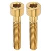 2pcs Stem Screws Stem Bolts Screw Alloy M6x30mm for Road Bike(Gold) view 1