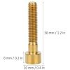 2pcs Stem Screws Stem Bolts Screw Alloy M6x30mm for Road Bike(Gold) view 3