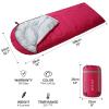 3-4 Season Sleeping Bag for Adults & Kids, Lightweight Warm Cold Weather Camping Bag with Waterproof Compression Sack  Portable for Hiking, Backpacking, Traveling & Outdoor Adventures (Pink) view 2