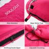 3-4 Season Sleeping Bag for Adults & Kids, Lightweight Warm Cold Weather Camping Bag with Waterproof Compression Sack  Portable for Hiking, Backpacking, Traveling & Outdoor Adventures (Pink) view 4