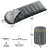 3-4 Season Sleeping Bag for Adults & Kids, Lightweight Warm Cold Weather Camping Bag with Waterproof Compression Sack  Portable for Hiking, Backpacking, Traveling & Outdoor Adventures (Light Gray) view 2