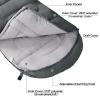 3-4 Season Sleeping Bag for Adults & Kids, Lightweight Warm Cold Weather Camping Bag with Waterproof Compression Sack  Portable for Hiking, Backpacking, Traveling & Outdoor Adventures (Light Gray) view 3