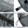 3-4 Season Sleeping Bag for Adults & Kids, Lightweight Warm Cold Weather Camping Bag with Waterproof Compression Sack  Portable for Hiking, Backpacking, Traveling & Outdoor Adventures (Light Gray) view 4