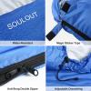 3-4 Season Sleeping Bag for Adults & Kids, Lightweight Warm Cold Weather Camping Bag with Waterproof Compression Sack  Portable for Hiking, Backpacking, Traveling & Outdoor Adventures (Blue) view 4