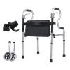 Auxiliary Walking Frames for Disabled, Aluminium Elderly Walking Aids with Seat, Folding Walking Frame Walking Assist Walking Frames ALGFree (Color : A) view 2