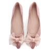 SAILING LU Bow-Knot Ballet Flats Womens Pointy Toe Flat Shoes Suede Dress Shoes Wear to Work Slip On Moccasins Pink Purple Size 10 view 3
