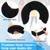COITEK Ice Skate Guards Kit, 2 in 1 - Ice Skating Guards and Skate Blade Covers for Figure Hockey Skates (Black, M) view 4