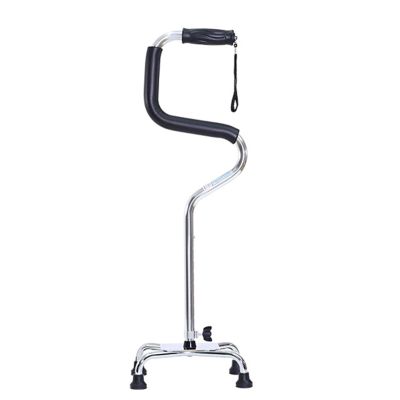 Walking Stick for Seniors Disabled Elderly Mobility Aids Cane Non-Slip Base Walking Canes 8 Files Adjustable Height ALGFree (Color : Silver)