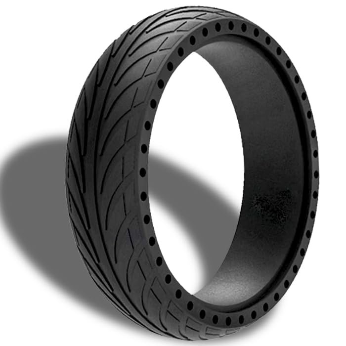 GLDYTIMES 8 Inch Ninebot ES Front Tire - 8x2.125(159-42) 200x50 Tyre Replacement for Segway Ninebot ES1 ES2 ES3 ES4 E2 E2 Plus, Swagger 5 Boost Electric Scooter 8x2.0 inch Wheel - Explosion proof