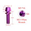 Addmotor 12 Pcs Bike Screw Ti Titanium Bicycle Disc Brake Rotors Bolts Nuts with Washer M5x16mm Torx T25 Head (Purple) view 4