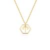 Aimber 18K Gold Plated Astrology Necklace for Women Jewelry,12 Zodiac Pendant Horoscope Constellations Necklace(Hexagon,Aries) view 1