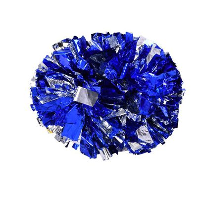 Yosoo Health Gear Plastic Cheerleading Poms, Cheer Dance Pom Pom with Plastic Handle for Team Spirit Sports Dance Cheering 5 Color Optional(Silver+Blue)
